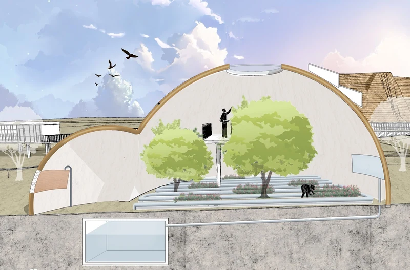 Mud-dome concept diagram.