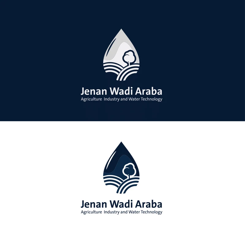 Jenan Wadi Araba monochrome logo.