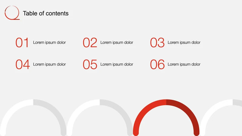 Qatar VAT table of contents template.