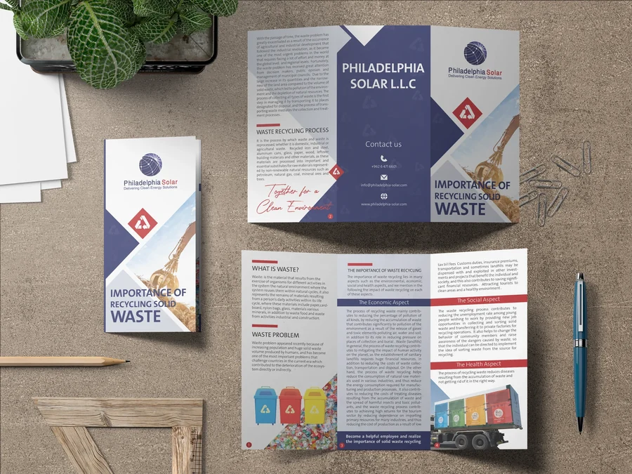 Waste Management Trifold design work